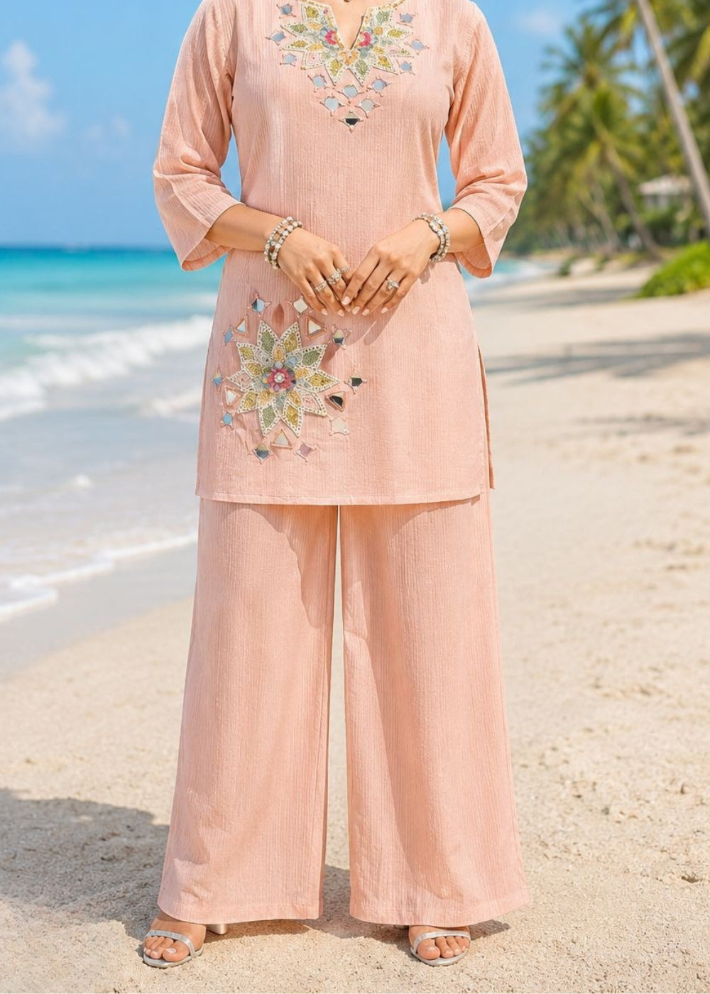 Rose Bloom Cotton Co-Ord Set