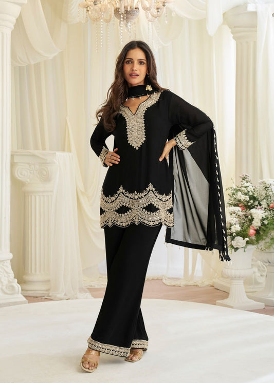 Black Royal Embroidered Set