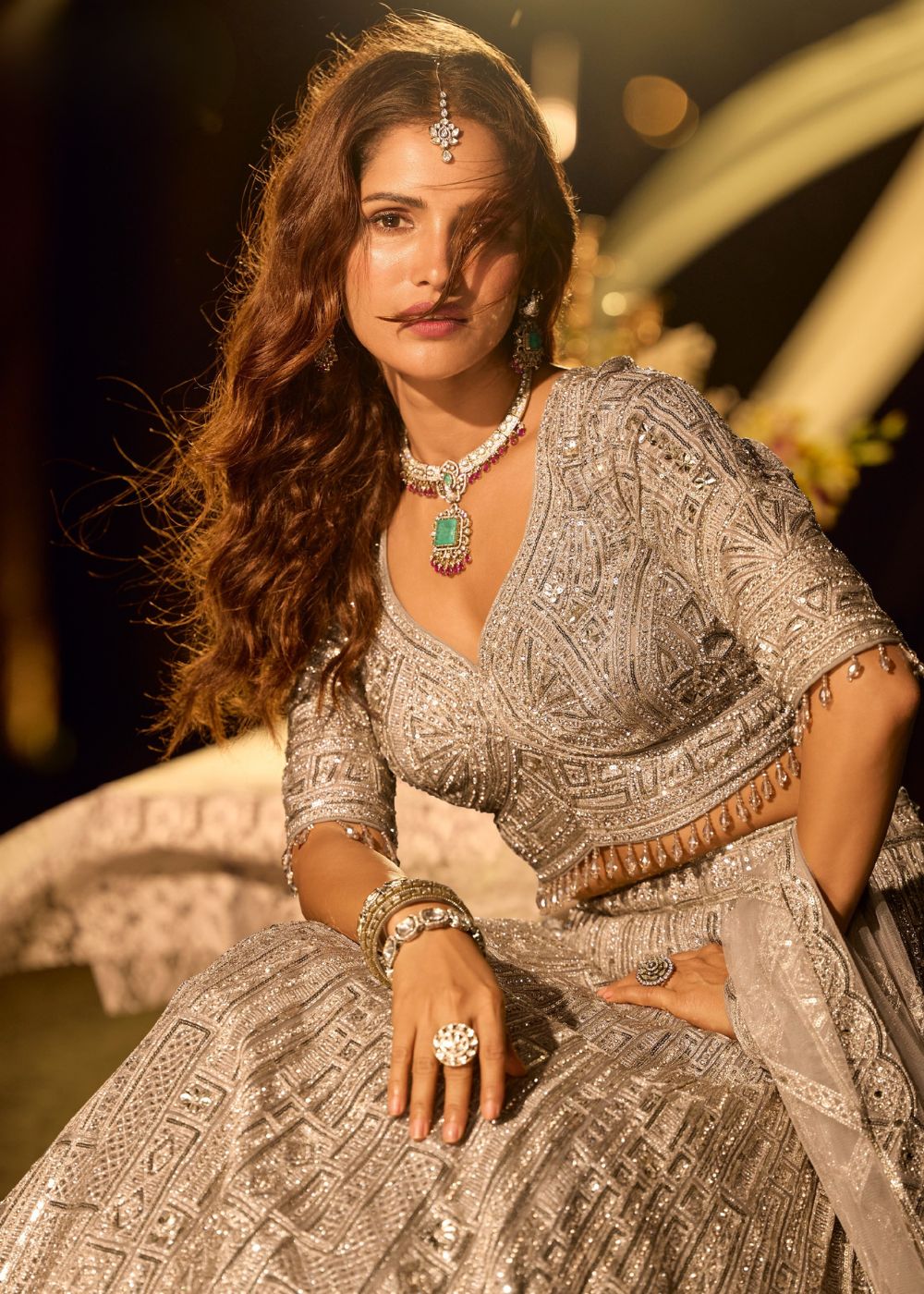 Champagne Gold Couture Lehenga