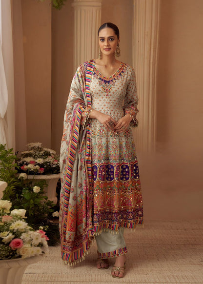Blush Multicolor Crepe Silk Set