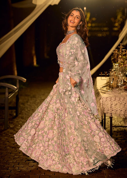 Pastel Bloom Designer Lehenga