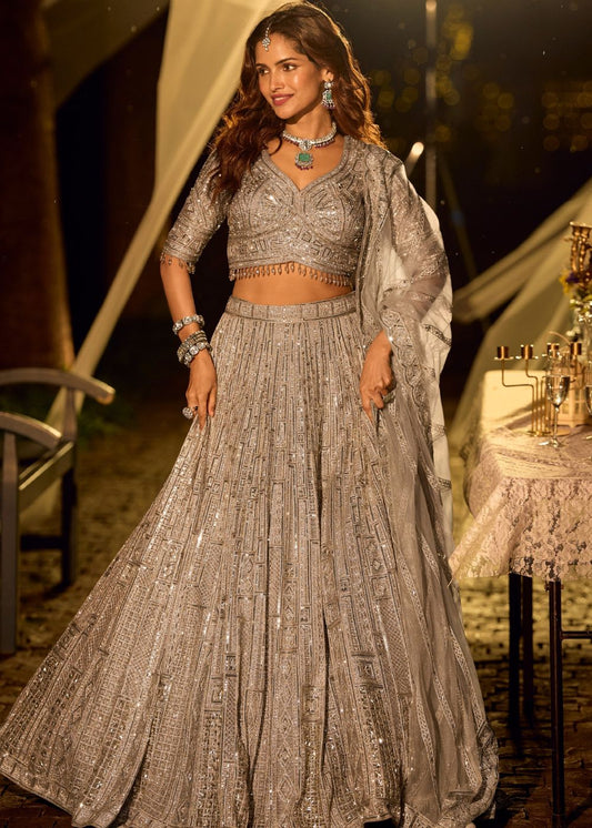 Champagne Gold Couture Lehenga