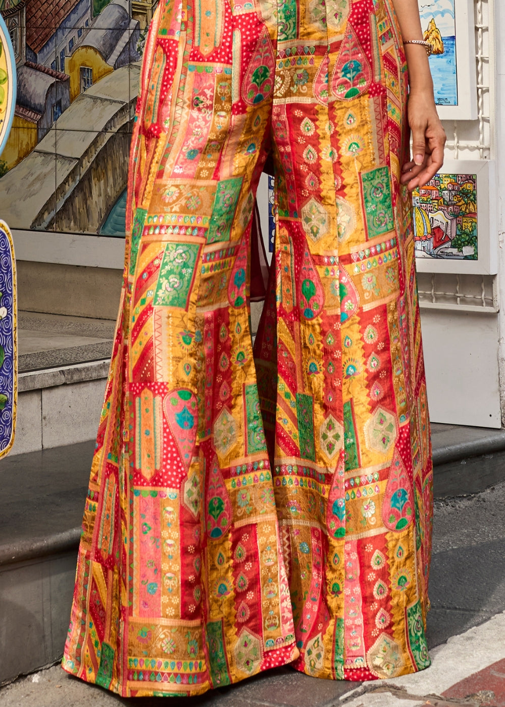 Sunset Banarasi Jacquard Silk 3-Piece Co-Ord Set