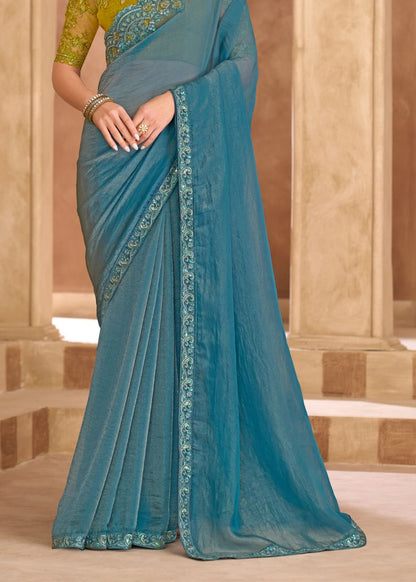 Tissue Georgette Saree with Banglori Work Blouse
