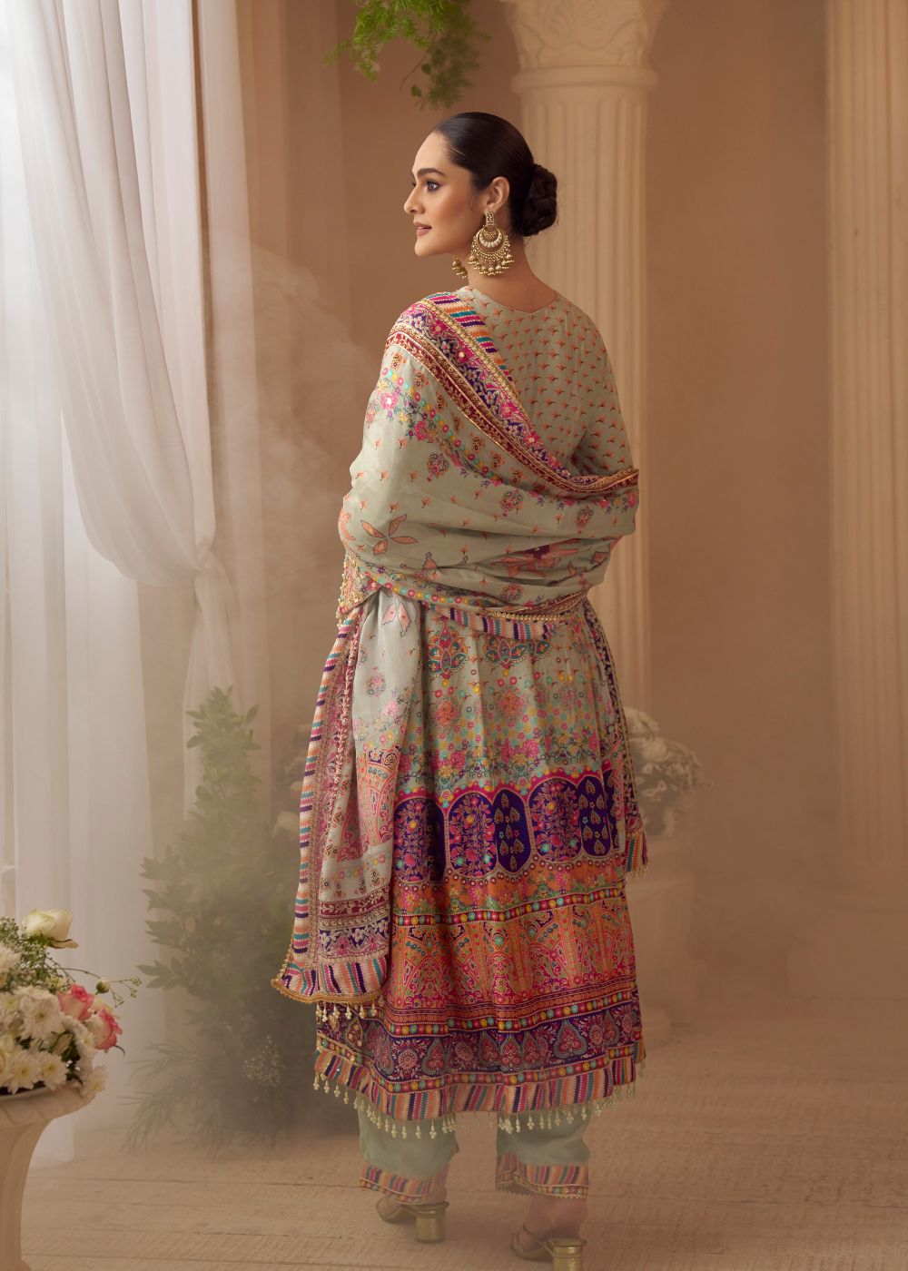 Blush Multicolor Crepe Silk Set