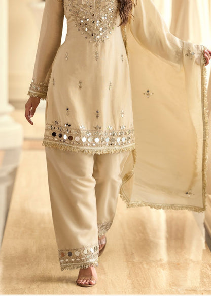 Mirror Royal Beige Suit Set
