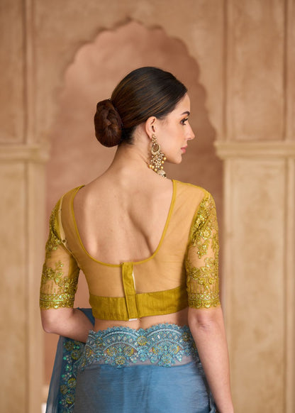 Tissue Georgette Saree with Banglori Work Blouse