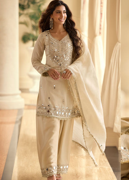 Mirror Royal Beige Suit Set